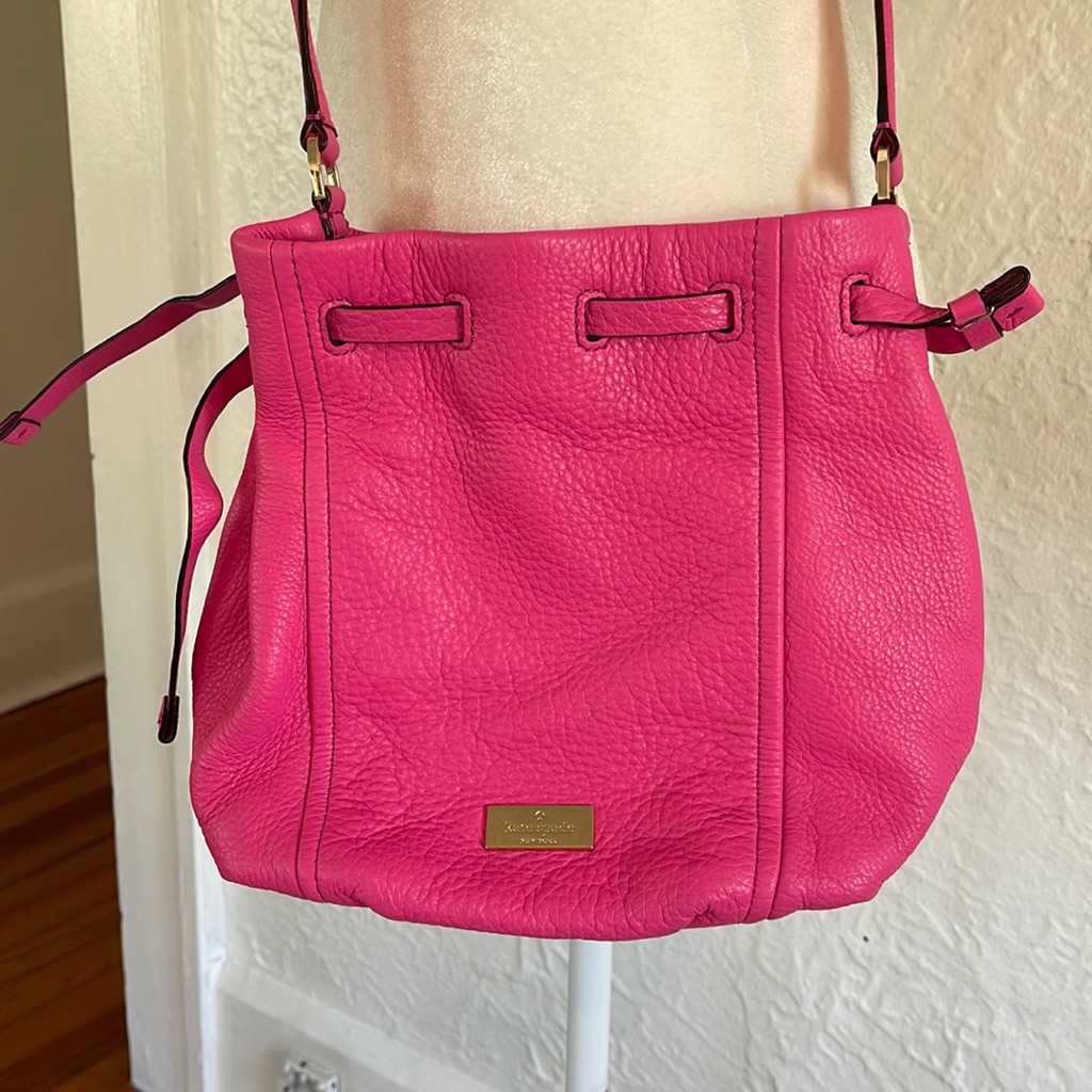 Kate Spade Hot Pink Bucket 11x10x6